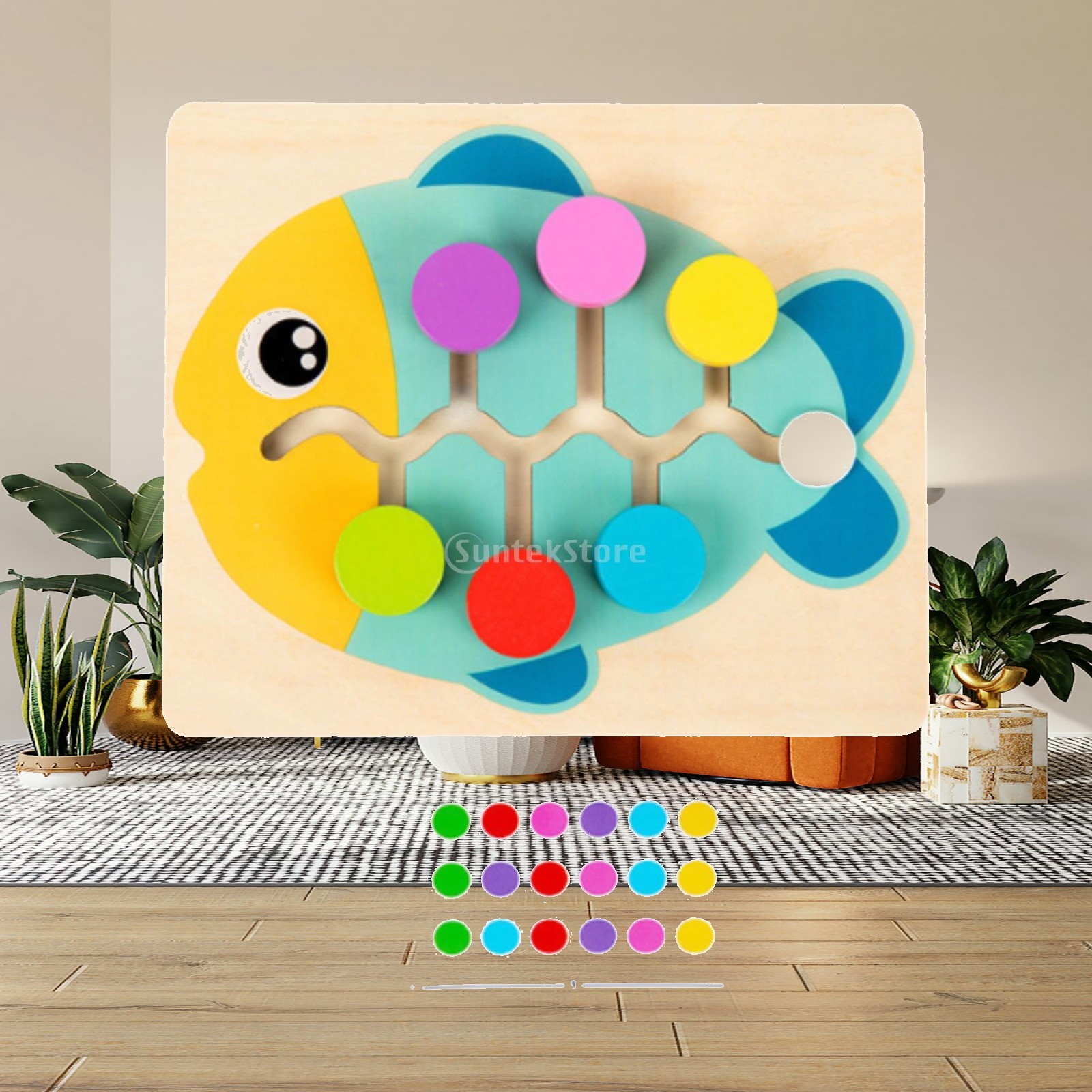 Houten kleurmatching schuifpuz - Strategy Board Game recensie en prijs