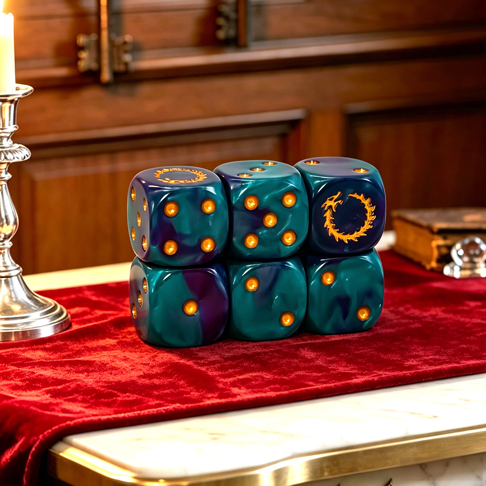 6 Stuks Diepzee Gouden Vlam D6 - Board Game Live recensie en prijs